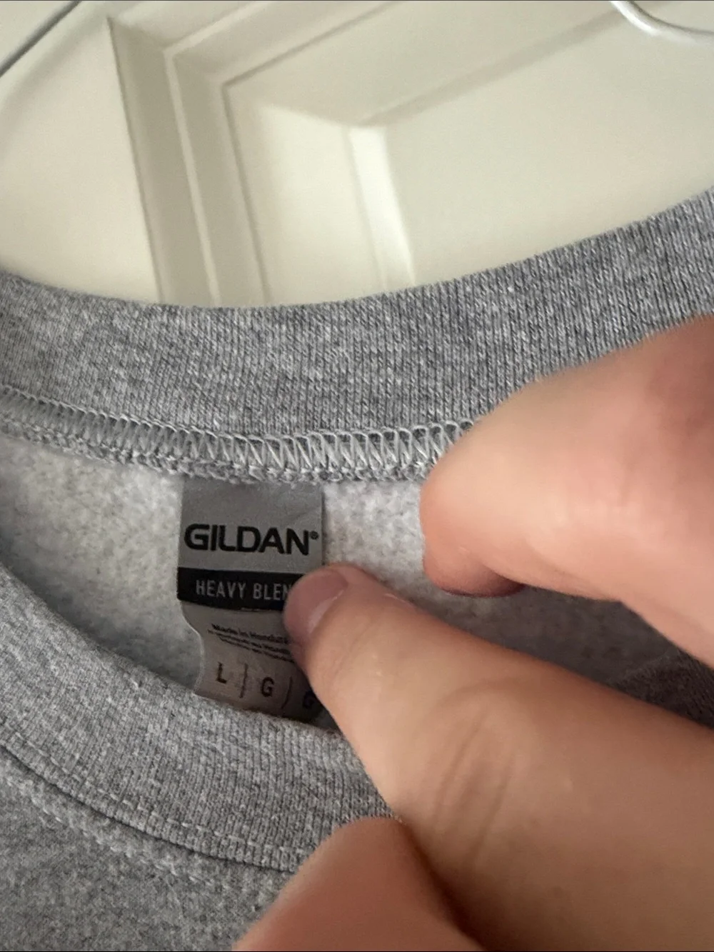 Gildan heavy blend Gray Crewneck w/ Breckenridge graphic